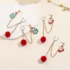 Dangle Oorbellen Trend Goud Kleur Lange Eardrop Voor Vrouwen Mode Kerstman Kerstboom Hanger Sieraden Accessoires Jaar Geschenken