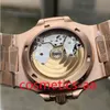 Quadrante bianco blu di qualità 4 colori 9015 324C Movimento Orologi da polso con zaffiro 40mm Orologio da uomo automatico meccanico trasparente Nautilus 5711