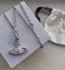 Pendant Necklaces Fashion Brand Designer Letter Viviene Chokers Luxury Women Jewelry Metal Pearl Necklace cjeweler Westwood For Woman Tidal flow design 36