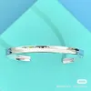 Diseñador de moda tiff ring top T 1837 Series Pulsera s925 Plata de ley Abierta Regalo simple y generoso para hombres y mujeres