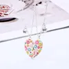 Pendant Necklaces Lovecryst 2Pcs/Set Cartoon Doughnut Magnetic Heart-shaped Friend Necklace For Girls BFF Friendship Jewelry Gift