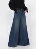 Jeans Femmes Reddachic coréen élégant femmes Flare Baggy lâche rétro bleu éléphant cloche bas Y2k décontracté large pantalon taille basse pantalon 231031