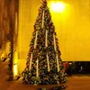 Strings 2 stks Meteorenregen Regen Led Fairy Lichtslingers Straat Slingers Kerstboom Decora Voor Outdoor Jaar Decor Navidad 2024