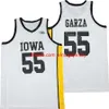 NCAA College Iowa Hawkeyes Basketball 55 Luka Garza Jersey Hommes Tous Cousu Team Couleur Noir Jaune Blanc Pour Les Fans De Sport HipHop Respirant Top Qualité