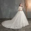 Robe de mariée Autres robes Princesse/Robe de bal Col en V Traîne royale Dentelle Demi-manches RobesAutre