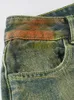 Kadınlar jeans Deat Kadın Denim Pantolon Yıkama Gradyan Kravat Boyası Yeşil Çoklu Cep Retro Gevşek Tam Uzunluk 2023 Sonbahar Moda 29L3410 231101