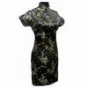 Casual jurken vintage Chinese stijl mini cheongsam aankomst dames satijn qipao rode zomer sexy feestjurk mujer vestidos s-6xl 230331