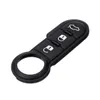 Nouveau 2 pièces 3 boutons en cuir noir bouton souple tampon en caoutchouc coque de clé de voiture pour Fiat 500 télécommande étui à clés couverture télécommande clé de voiture
