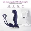 Sex Toy Massager Adult Massager Male Prostate Massage Vibrator Anal Plug Silicone Waterproof Stimulator Butt Delay Ejaculation Ring Toy for Men