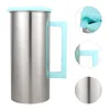 Vinglas med rostfritt stål juice kanna vatten pitcher skala kall brygg kaffedryck kylskåp kylskåp