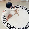 Carpets Thicken Soft Letter Round Imitation Cashmere Floor Mat Cartoon Printed Non-slip Children's Room Climbing