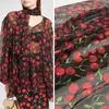 Narzędzia rzemieślnicze wiosenne i letnie modne włókno chemiczne szyfonowy tkanina damska odzież Cherry twarz miękka drapowana spódnica 231101