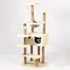 153 cm 60,23 tum lyxigt modernt plysch katt trädtorn klättring husdjur skrapa hus inlägg trä stora rymdkapsel kattlägenhet