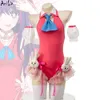 Ani anime oshi no ko hoshino ai cosplay kvinnor söt kanin rosa bodysuit baddräkt kostymer cosplay