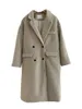 Powlekane kobiety jesień/zima koreański w stylu Hepburn w stylu wysokiej jakości wełniany wełniany płaszcz wełniany płaszcz wełniany płaszcz Mały mężczyzna