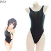 Ani Anime Gentle Bite SS Nanasaki Ai Backless Bodysuit Swimsuitユニフォームコスチュームブラックタイトレオタードワンピース水着コスプレコスプレ