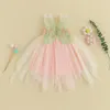 Robes de fille 0-4Y enfants filles robe de bal robe de princesse enfant en bas âge papillon broderie tulle sans manches fronde bébé été vêtements décontractés