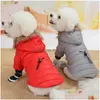 Hundebekleidung, Hundebekleidung, Mantel, kleine Jacke, winddicht, warm, gepolsterter Daunen-Kapuzenpullover, Schneeanzug, modische Winterkleidung für Katzen, Welpen, Chihuahua, Yo Dhi2G