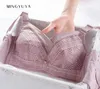 Bras Underwear Women's Thin Large Bust Small Bra Light No Steel Ring Size Full Cup Gathered Breast Holding lengerie sexy 231031