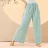 Pantalons pour femmes femmes coton droit décontracté ample jambe large pantalon de danse classique pratique costumes de danse modernes