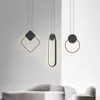 Pendelleuchten Nordic Minimalist Side Kronleuchter Eisen Kunst Multi Shape Möbel Küche Veranda Loft Dekorative Beleuchtung