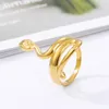 Cluster Rings Fashion Spirit Stereoscopic Snake For Women European Retro Punk Exaggerated Gothi Ring With A Halloween Jewelry