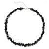 Chains 2023 Bohemian Green Gravel Natural Semi-precious Stone Necklace Women's Fashion Jewelry Collares Womens Pendan