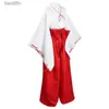 Costumes d'anime Anime Inuyasha Kiky Kiky Cosplay Come Witch Japonais Kimono Performance Vêtements Perruque avec Tops Jupe Uniforme Halloween PartyL231101