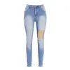 Damesjeans Ripped Lift Stretch BuHigh Juniors voor dames getailleerde Distressed