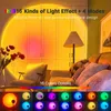 Night Lights 16 Colors Sunset Lamp Led Projector Night Light Living Room BarCafe Shop Background Wall Decoration Lighting For Photographic P230331