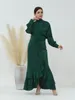 Etniska kläder Ramadan Dubai 2 Piece Abaya Set Turkiet Islam kjol muslim sätter lång hijab klänning abayas för kvinnor robe femme vestidos