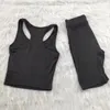 Completi estivi Set due pezzi Reggiseno sportivo senza cuciture Top Fitness Top Allenamento Gilet da palestra Yoga Abbigliamento sportivo Tute da donna Set corto sexy Tuta sportiva da donna