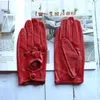 Fünf-Finger-Handschuhe, 100 % echtes Leder, Fahrhandschuhe, Damen, einlagig, dünn, modisch, hohl, atmungsaktiv, kurze Frühlings- und Sommer-Fahrerhandschuhe 231031