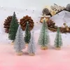 Decoratieve objecten beeldjes 3 stuks kerstboom mini dennenboom met houten basis doe-het-zelf thuis tafelblad decor miniaturen SL 79cm 231031