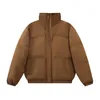 새로운 고품질 디자이너 두꺼운 두꺼운 에센스 다운 코트 패션 브랜드 온통 인쇄 편지 하이 스트리트 유니esx 느슨한 두꺼운면 코트 코트 코트 코트