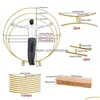Украшение вечеринки Украшение вечеринки Круглый фон Стенд Алюминиевый круг Арка для воздушных шаров Комплект рамок для Дня святого Валентина Свадьба День рождения Drop Dhbq7