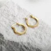 Brincos Aros Estéticos 18k Banhado a Ouro Anel em Forma de U Rosca Metal Barroco Aço Inoxidável Brinco Jóias Presente