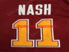 Santa Clara Broncos Steve Nash College Jerseys 13 Men Red Color Team Sale Nash Basketball Jerseys Ademende sportuniformen