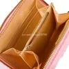 Novo 13cm bolsa de moedas de pelúcia amor bordado zíper carteira bolsa curta para mulheres bolsas para mulheres
