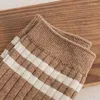 Men's Socks 5Pairs Versatile Mid-calf College Style Classic Two-bar Sokken Autumn Winter Cotton Breathable Stripe Mid-tube