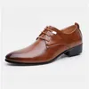 Dress Shoes 2023 Sell Mens Leather Men's British Style Lace Up Pointed Toe Low Top Flats 2 Colors Big Size