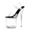 Sandalen Catwalk Elegant Peep Toe Nachtclub 20 cm Paaldansen Transparant Kristal Dunne hakken Dames Exotisch Stripper-jurk