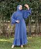 Ethnic Clothing 2023 Muslim Women Casual Long Maxi Dress Turkey Arab Islam Kaftan Party Prayer Robe Jalabiya Dubai Caftan Ramadan