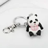 Keychains Cute Panda Lovely Keychain Lovers Girl Boy Resin Pendant Doll Figures Toy Cosplay Key Ring Kids Women Jewelry Accessories