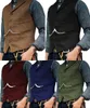 Men's Vests Business Mens Suit Vest Lapel V Neck Wool Herringbone Casual Brown Waistcoat Formal Groomsman Jacket For Wedding 230331