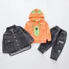 Set di abbigliamento Moda Autunno Neonati maschi Vestiti Set Tuta sportiva Bambini Bambini Denim Per 1 3 4 Anno 230331