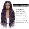 Highlight Pink Wig Synthetic Ombre Lace Front Perücken für schwarze Frauen Langer Körper Welliges Haar Täglich Cosplay HitzebeständigFactory Dire