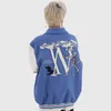 Men's Jackets Skeleton Flocking Baseball Jacket Men Women Blue Hip Hop Streetwear Patchwork Varsity Loose Bomber College Coats Unisex 231031