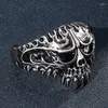 Bangle European And American Trendy Men's Bracelets Stainless Steel Jewelry Casting Skull Bracelet Retro Fashion Boy Ghost