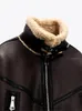 Women's Leather Faux Leather LY VAREY LIN Winter Faux Lamb Fur Leather Short Jacket Women High Street Lapel Zipper Pu Coat with Belt Thick Warm Outwear 231101